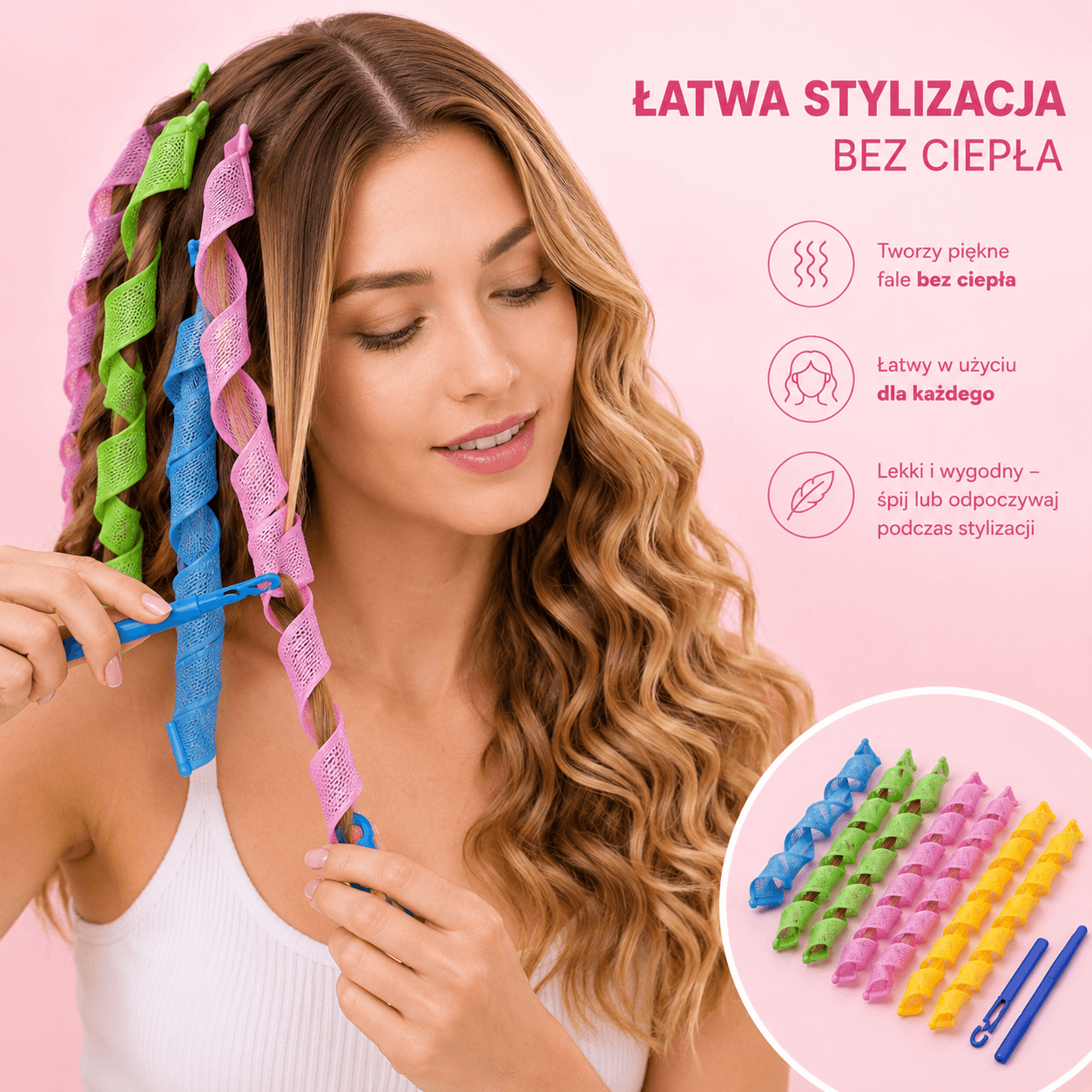 MagicCurl - Papiloty, zestaw 18 sztuk